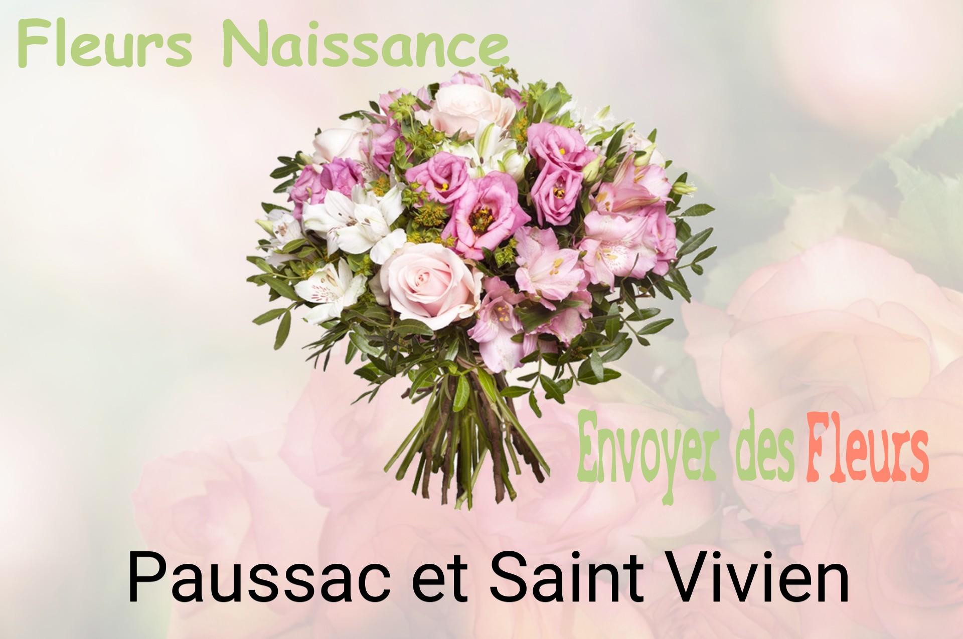 Bouquet de fleurs de naissance livré à Paussac-et-Saint-Vivien
