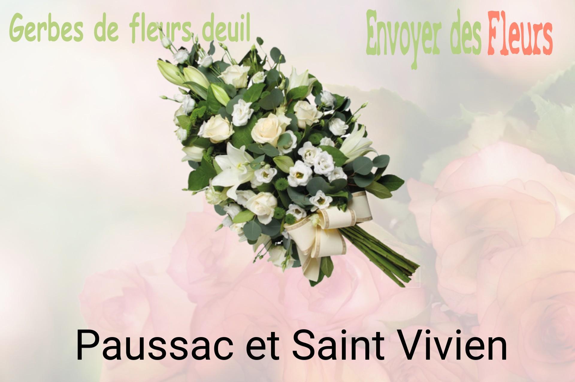 Gerbe de fleurs de deuil livrée à Paussac-et-Saint-Vivien